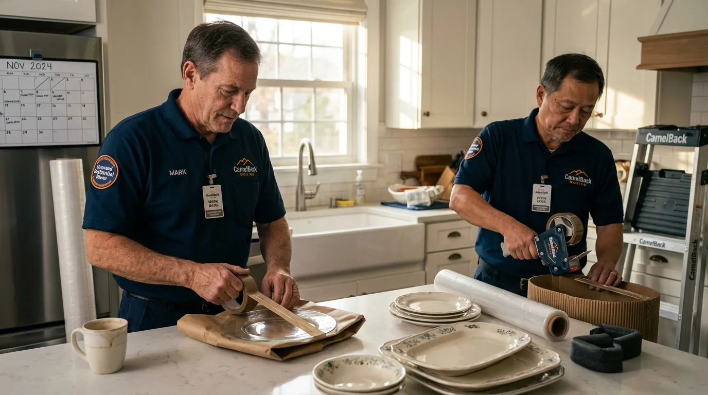 Professional crew packing kitchen dishware in Perrysburg, OH